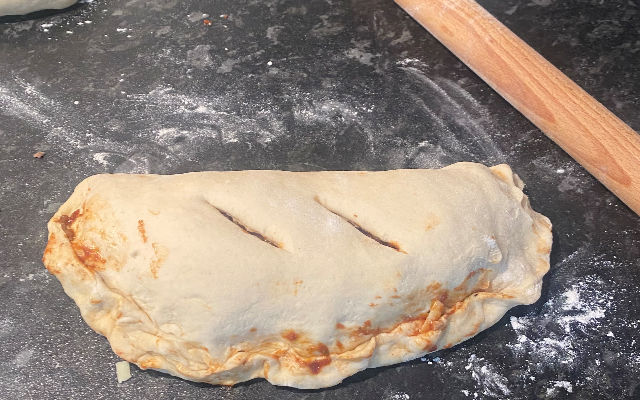 uncooked calzone