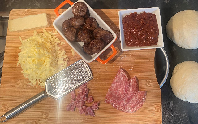 sliced meats and cheese