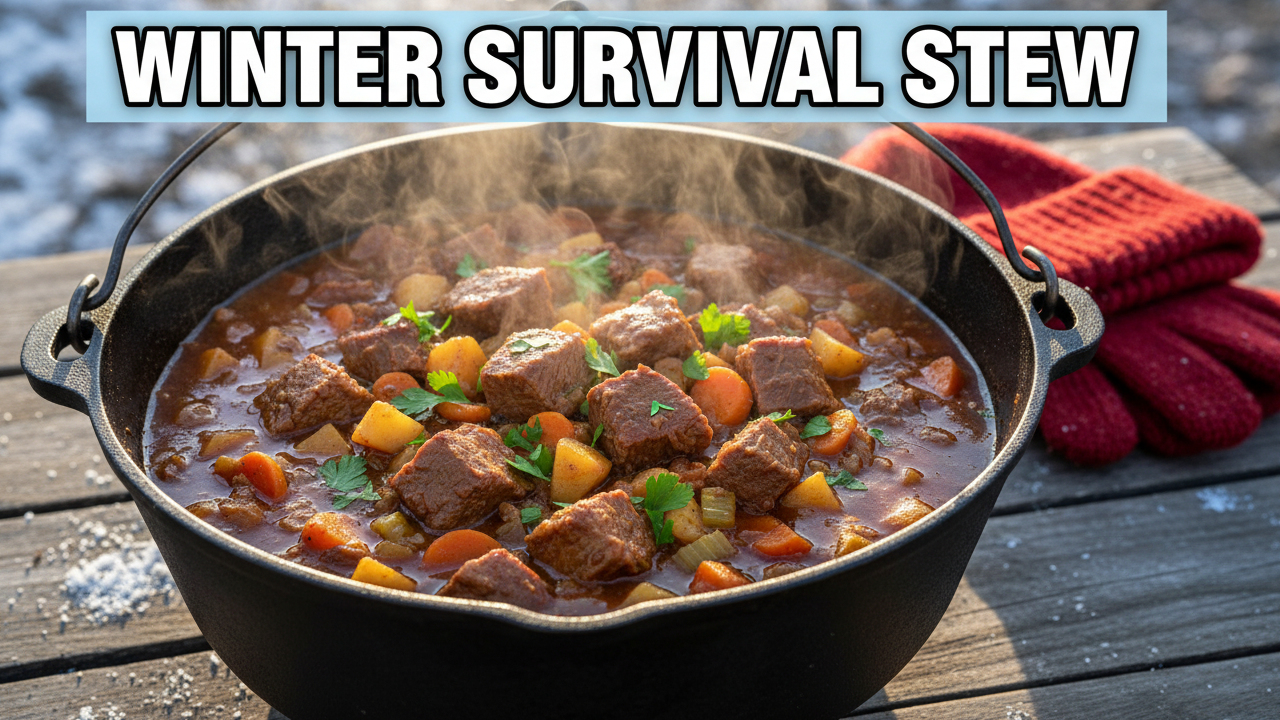 a cooking pot full of corned beef stew