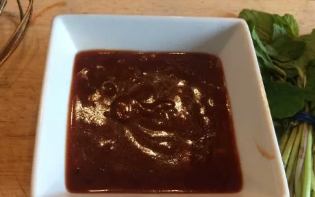 pot of BBQ sauce