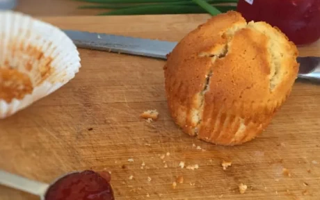 a jam muffin