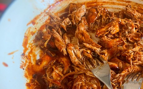 shredded chicken in bbq sauce