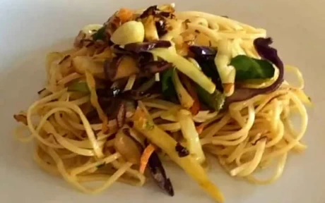 plate of vegetable stir-fry