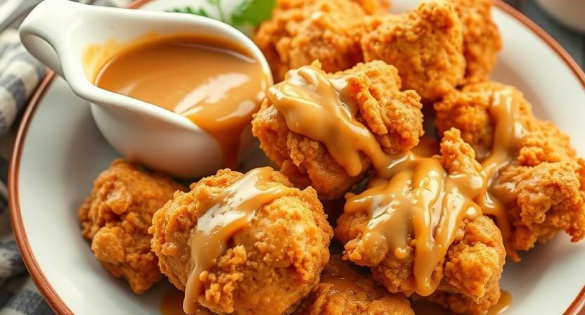 KFC fried chicken with chicken gravy