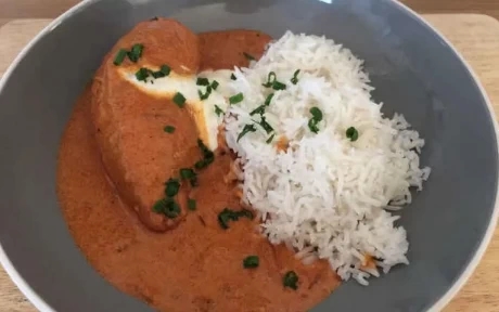 chicken paprikash with rice