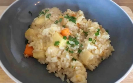 bowl of cheese risotto