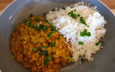 lentil dhal with rice