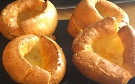 yorkshire puddings in a tray