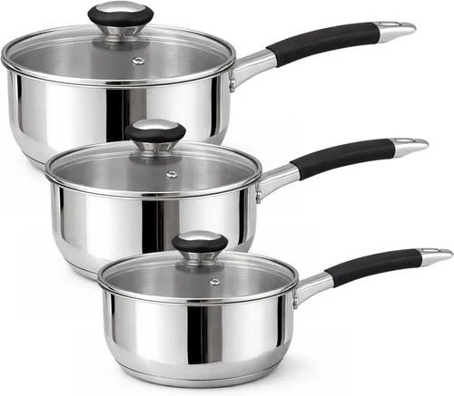 3 Saucepans with lids