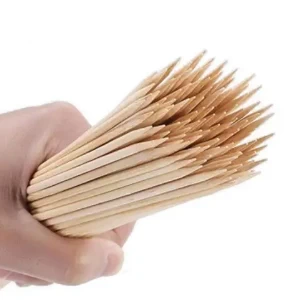 bunch of wooden skewers