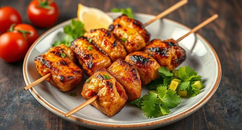 Chicken tikka skewers