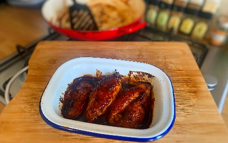 tree chicken in bbq sauce