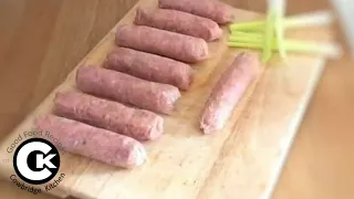tray of sausages