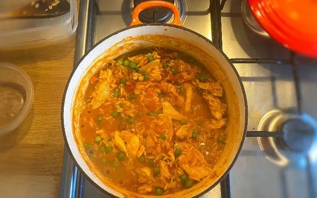 spicy chicken in a pot